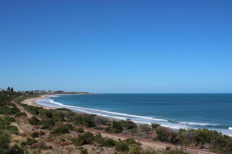 Blick auf den Strand von Victor Harbor