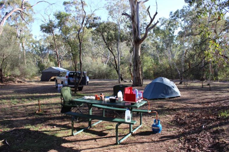 Erster Campingplatz im Belair NP – our home