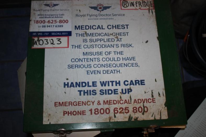 Mt Elisabeth Station, Erste Hilfe Kasten