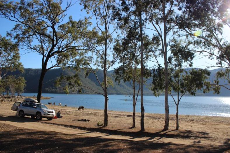 Toller See auf dem Weg nach Süden, dort wird erst mal gefrühstückt