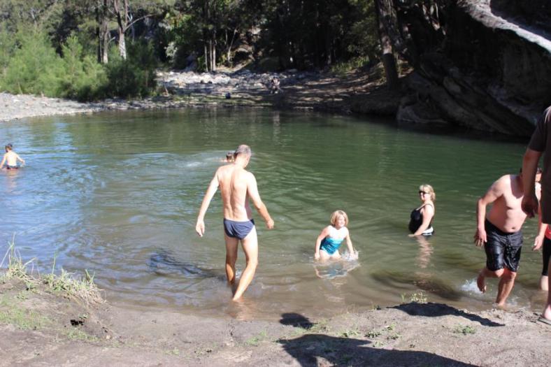 Na da müssen wir natürlich auch ins Wasser, Carnarvon NP