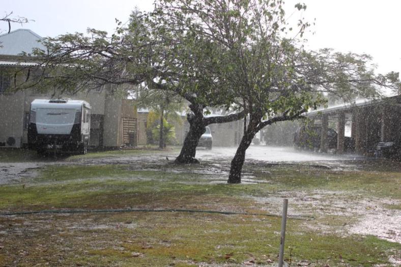 Platzregen auf dem Campingplatz gestern