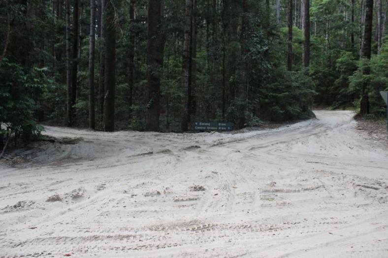 Strassenkreuzung, Fraser Island
