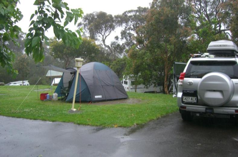 Campingplatz in Sydney, hier entsteht der Blogeintrag