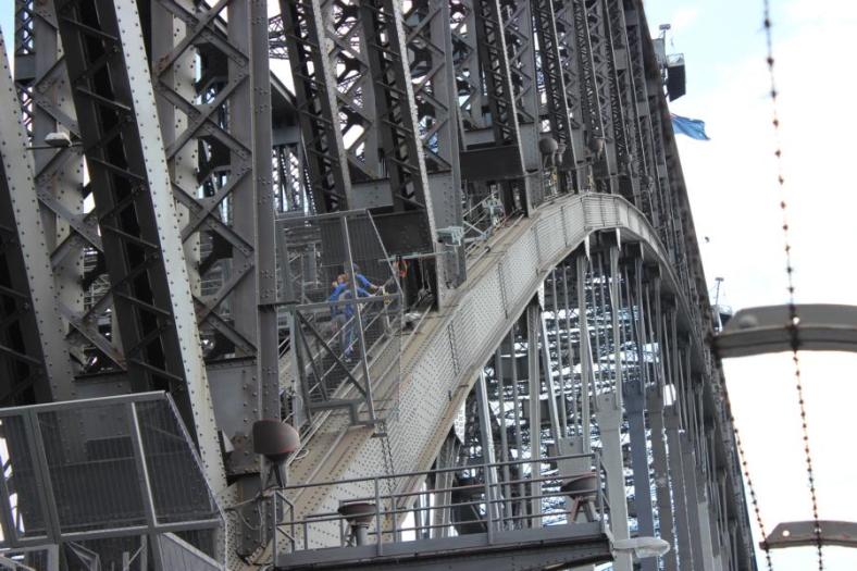 Letzter Blick auf die Kletterer, Harbour Bridge, Sydney