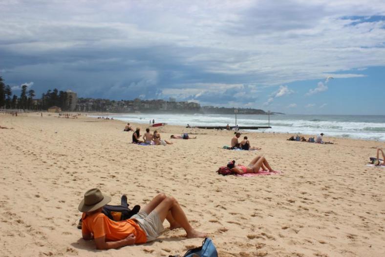 Na da kommen ja wieder dunkle Wolken, Manly Beach, Sydney