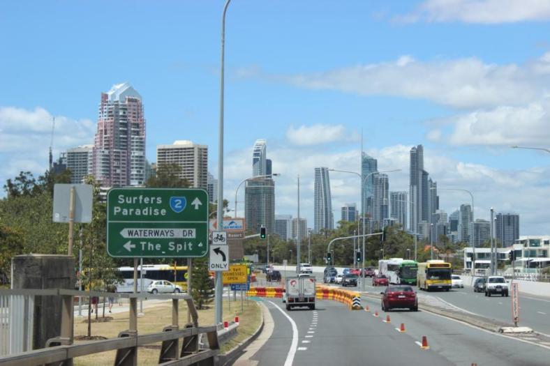 Auf dem Weg zur Gold Coast