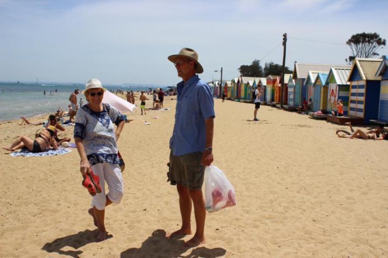 Margaret die Rentierfotografin, Brighton Beach, Melbourne