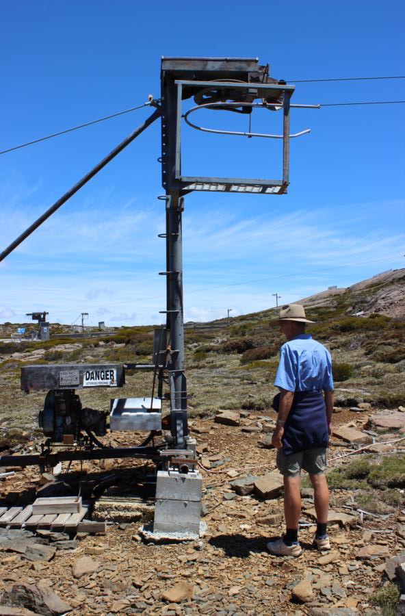Die Schlepplifte sind Oldtimer, am Legges Tor, Ben Lomond National Park