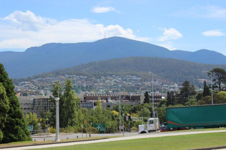 Blick auf den Mt. Wellington, Hobart