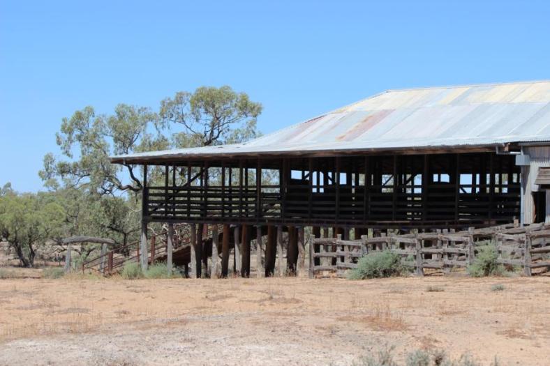 Ruinen der Kinchega Schaffarm von 1870. Das Gebiet wurde 1967 zum Kinchega National Park erklärt