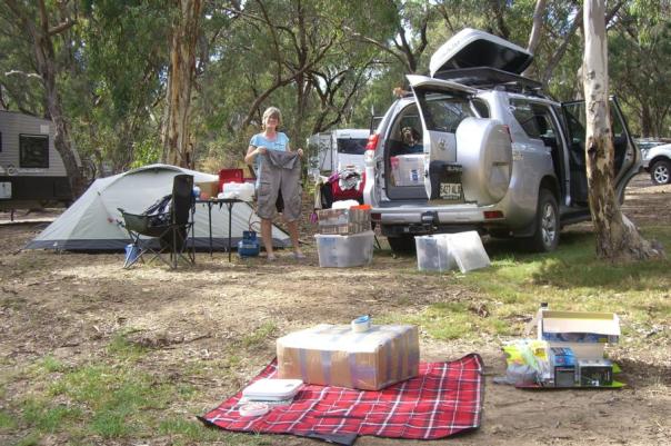 Packen am Campingplatz, Adelaide