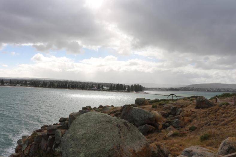 Blick von Granite Island auf Victor Harbor