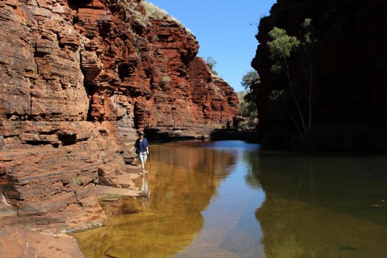 Ganz schön schmal der Weg, Kalamina Gorge