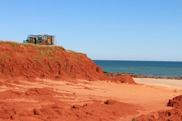 Tollen Standplatz haben die Hippies ausgesucht, James Price Point