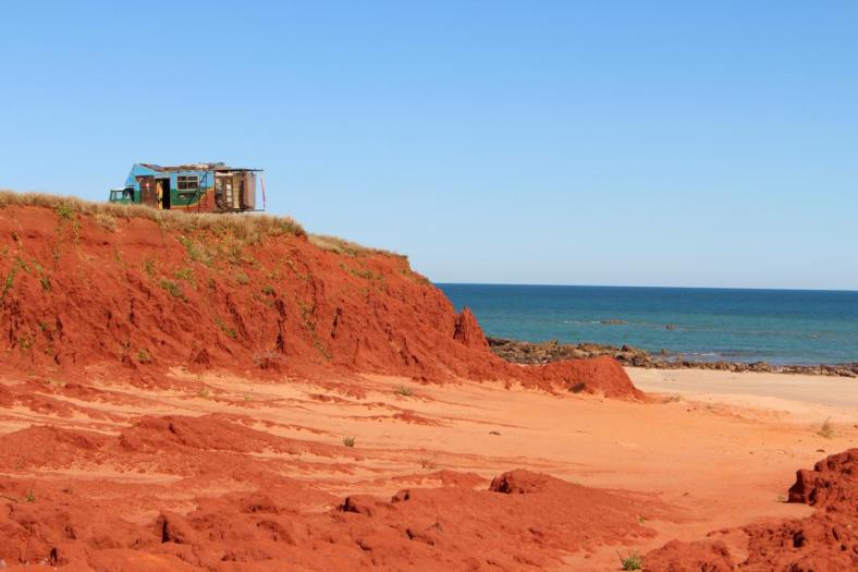 Tollen Standplatz haben die Hippies ausgesucht, James Price Point