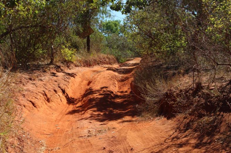 Eine Strasse hier am Quondong Point
