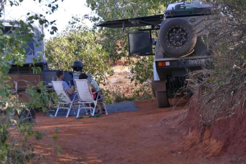 Der Fernseher darf inmitten der grandiosen Natur nicht fehlen, Quondong Point