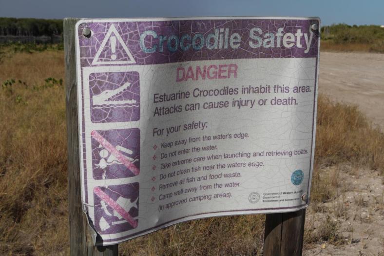 Dem Warnschild ist unbedingt Folge zu leisten