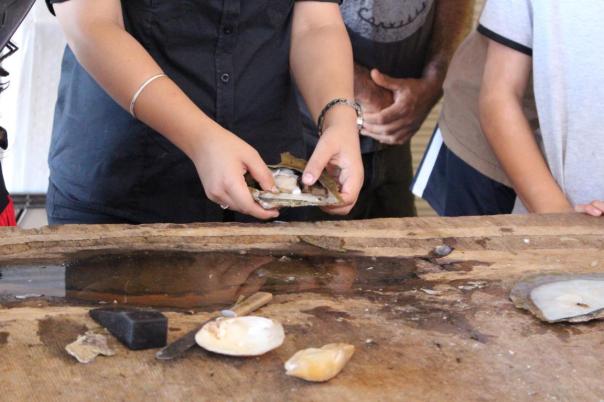 Eine kleine Perle kommt zum Vorschein