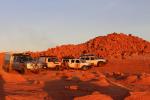 Der kleine Parkplatz an den Klippen kurz vor Sonnenuntergang, Cape Leveque