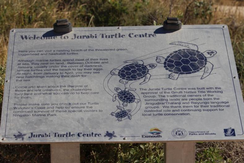 Schildkröten Informationszentrum an der Ningaloo Coast