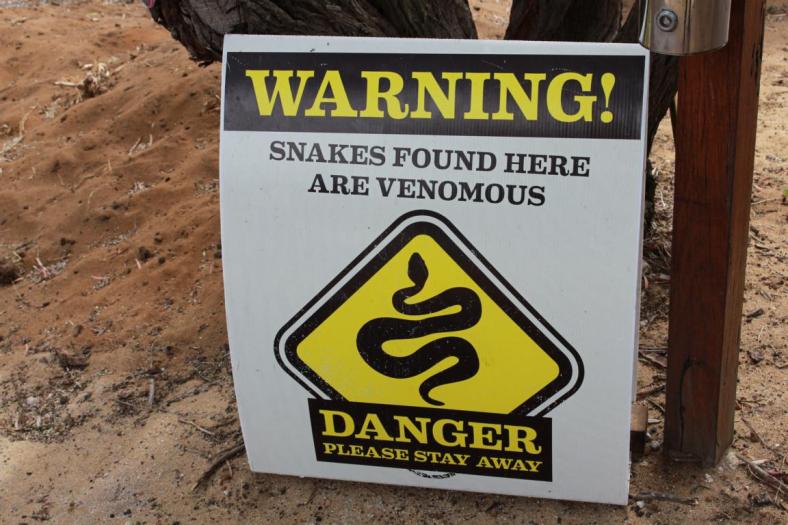 Vorsicht beim Spaziergang, Leeuwin-Naturaliste NP