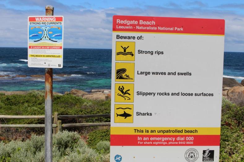 Da würden wir nicht baden, Redgate Beach