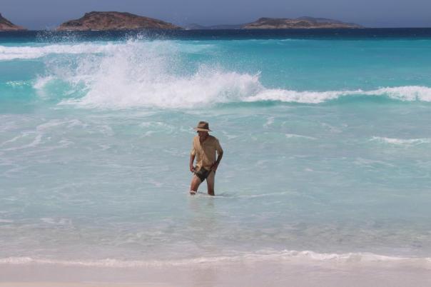 Ein klein wenig nass geworden, Lucky Bay, Cape Le Grand NP