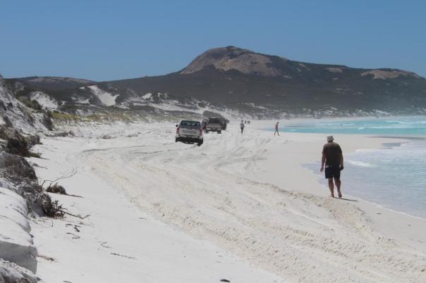 Bogged beach driving, Lucky Bay, Cape Le Grand NP