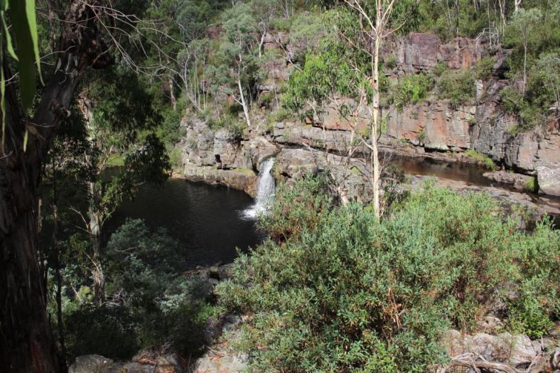 Wasserfall nahe Horseyard Flat Camp