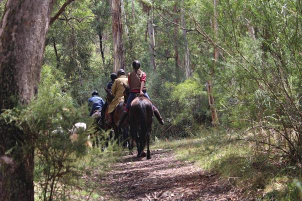 Beliebtes Ausflugsziel für Reiter, Howquard River