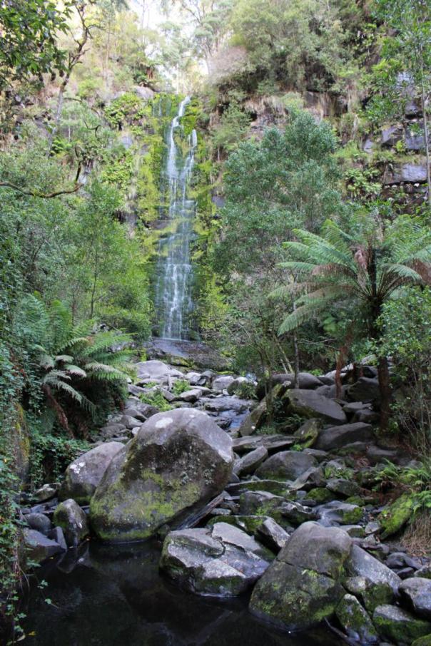 Das Wasser stürzt 88 Meter runter am Erskine Fall